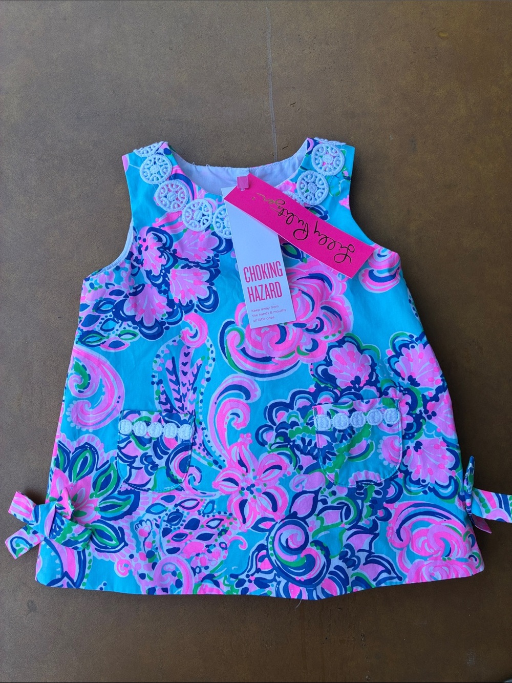 Lilly Pulitzer Baby Lilly Shift Blue Horizon Jungle Sunrise NWT 6-12M